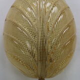 Set of 2 swedish leaf shaped wall sconces Fritz Kurz  for Orrefors, 1960s