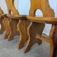 Vintage Alpine Wooden Chairs (Set of 4) Heart Cut-Out