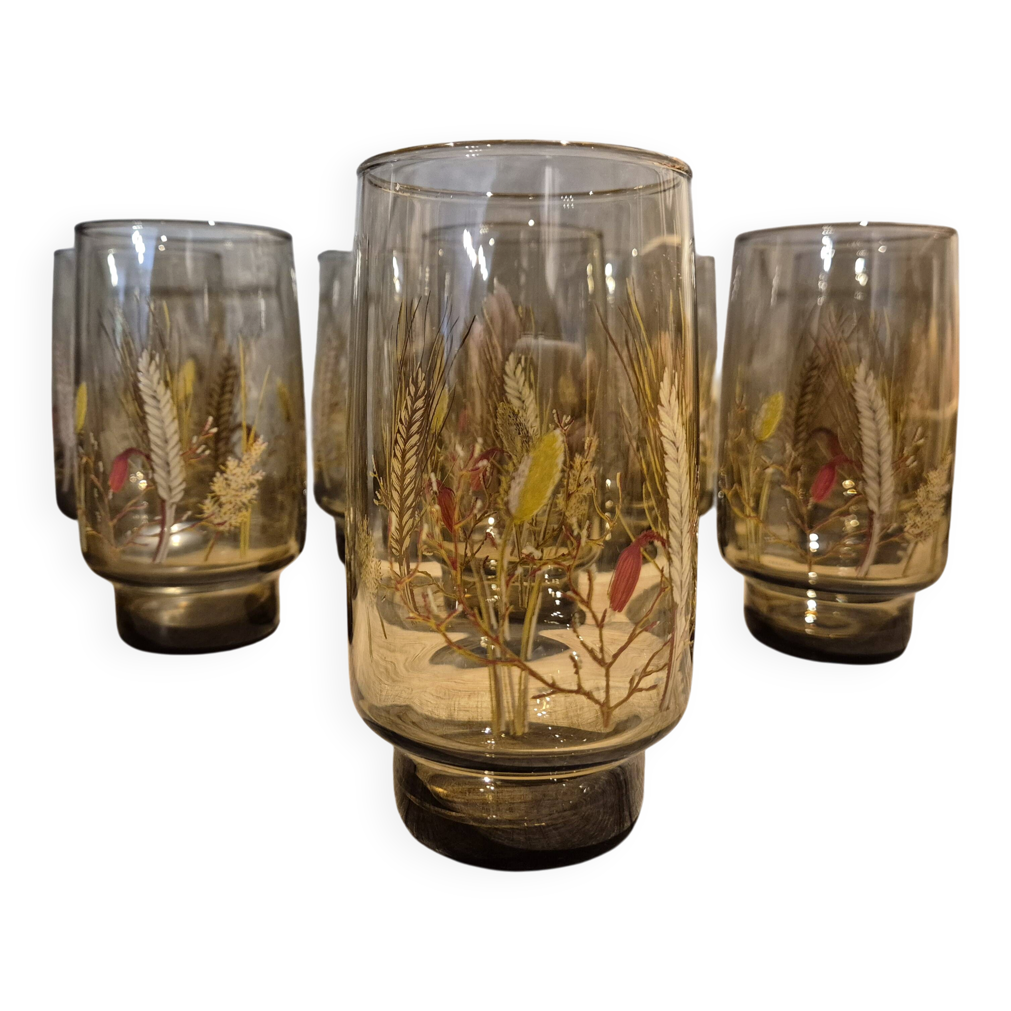Lot de 8 verres Luminarc Tivoli épi de blé