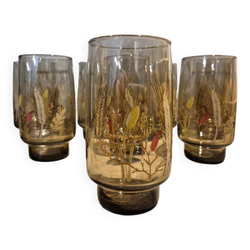 Set of 8 Luminarc Tivoli wheat ear glasses
