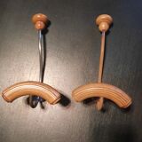 Lot de 2 patères bois