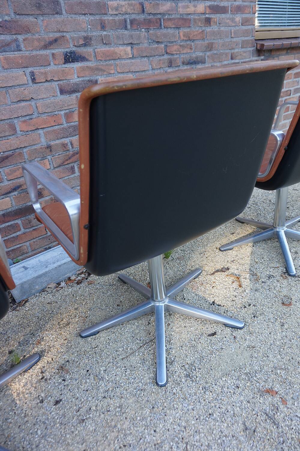 Cognac leather armchair by Delta 2000 for Wilkhahn, Germany, 1960s