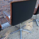 Cognac leather armchair by Delta 2000 for Wilkhahn, Germany, 1960s