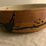 Saladier or serving dish in enamelled sandstone La Poterie de la Colombe