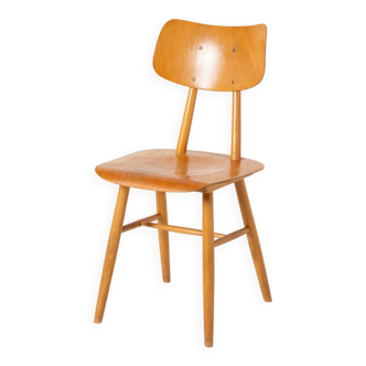 Midcentury dining chair from TON, beech and plywood, Czechoslovakia, 1960s