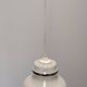 Suspension in white opaline with chrome trim, France circa 1970.