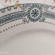 Lot de 11 assiettes plates en Terre de Fer Sarreguemines modèle Carina décor frise bleue