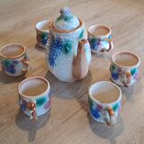 Old barbotine coffee service
