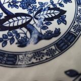 Lot de 5 assiettes à dessert en porcelaine Crown Clarence décor floral bleu