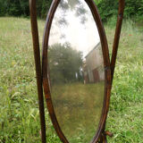 Vintage rattan psychedelic mirror 175x56cm