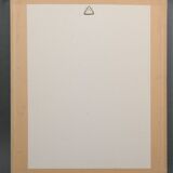 Stencil gouache by leon haffner representing a regatta boat