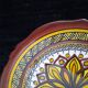 Old henriot quimper plate earthenware rosette decoration