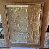 Large oil on coated panel "geraniums"