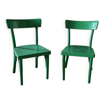 Paire de chaises enfants années 50, style Baumann