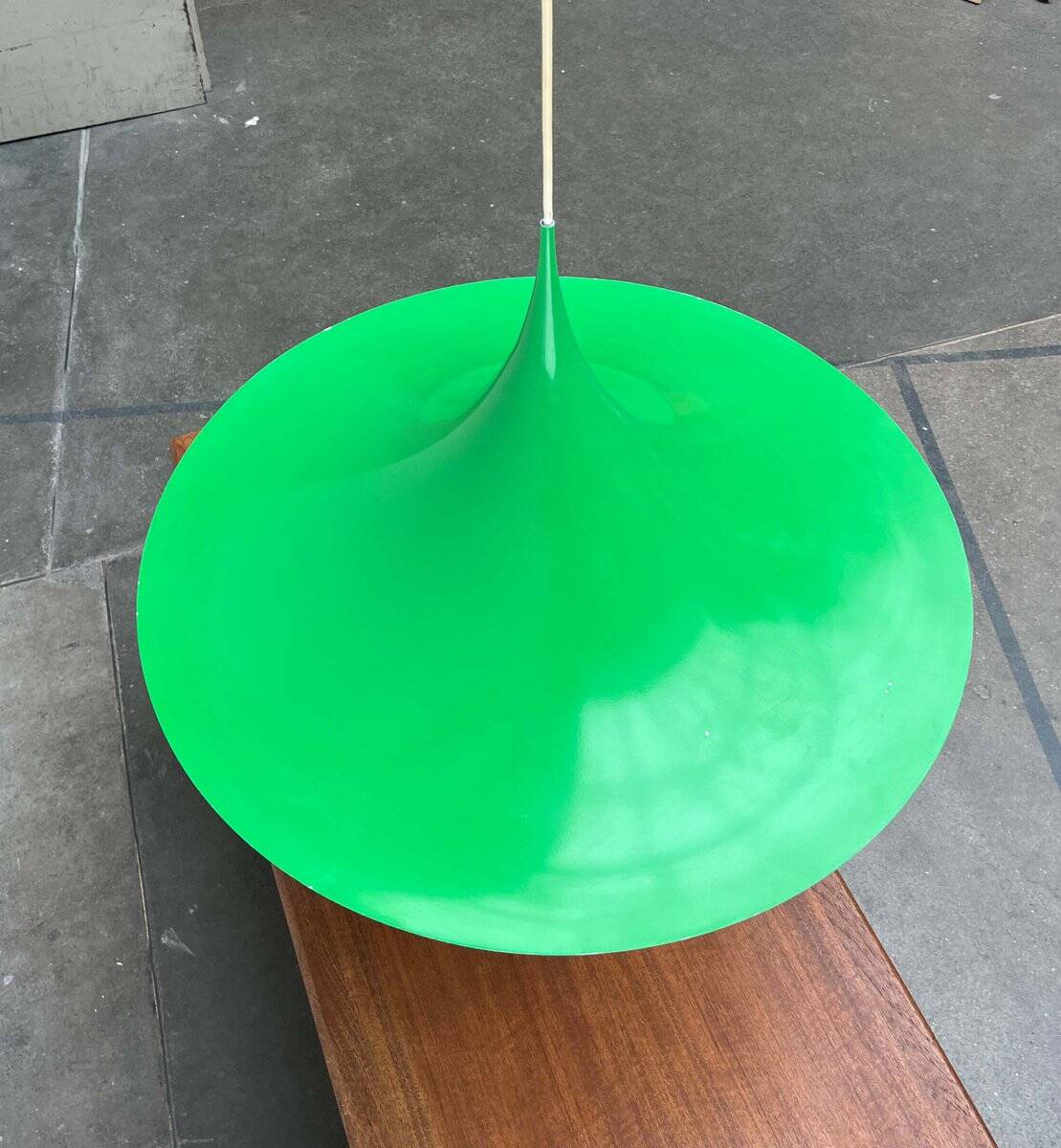 Semi-model tulip pendant lamp green space Danish mid-century by Claus Bondrup and Torsten Thorup for Fog & Mørup, 1960s, set of 2