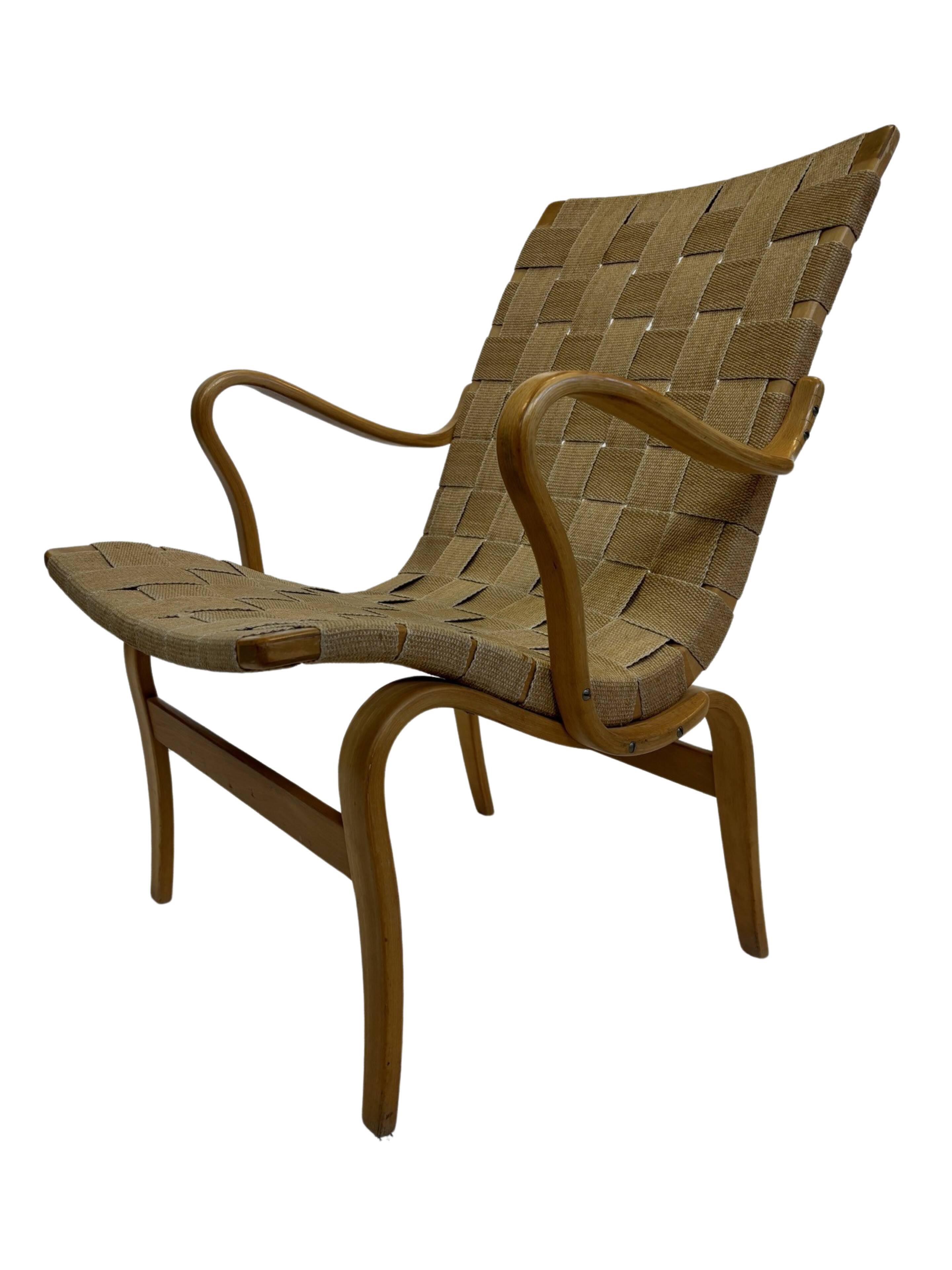 Paire de fauteuils originaux Mid Century modèle "Eva" par Bruno Mathsson 1971 Suède