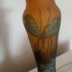 Homelamp "champignon" Polychrome glass, lake-themed decoration, dragonfly