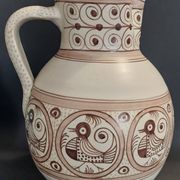 Vintage Talavera ceramic jug vase 20th century