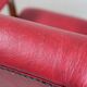 Fauteuil vintage en skaï rouge