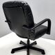 Postmodern Black Leather Office Chair by Vico Magistretti for ICF Design, 1978