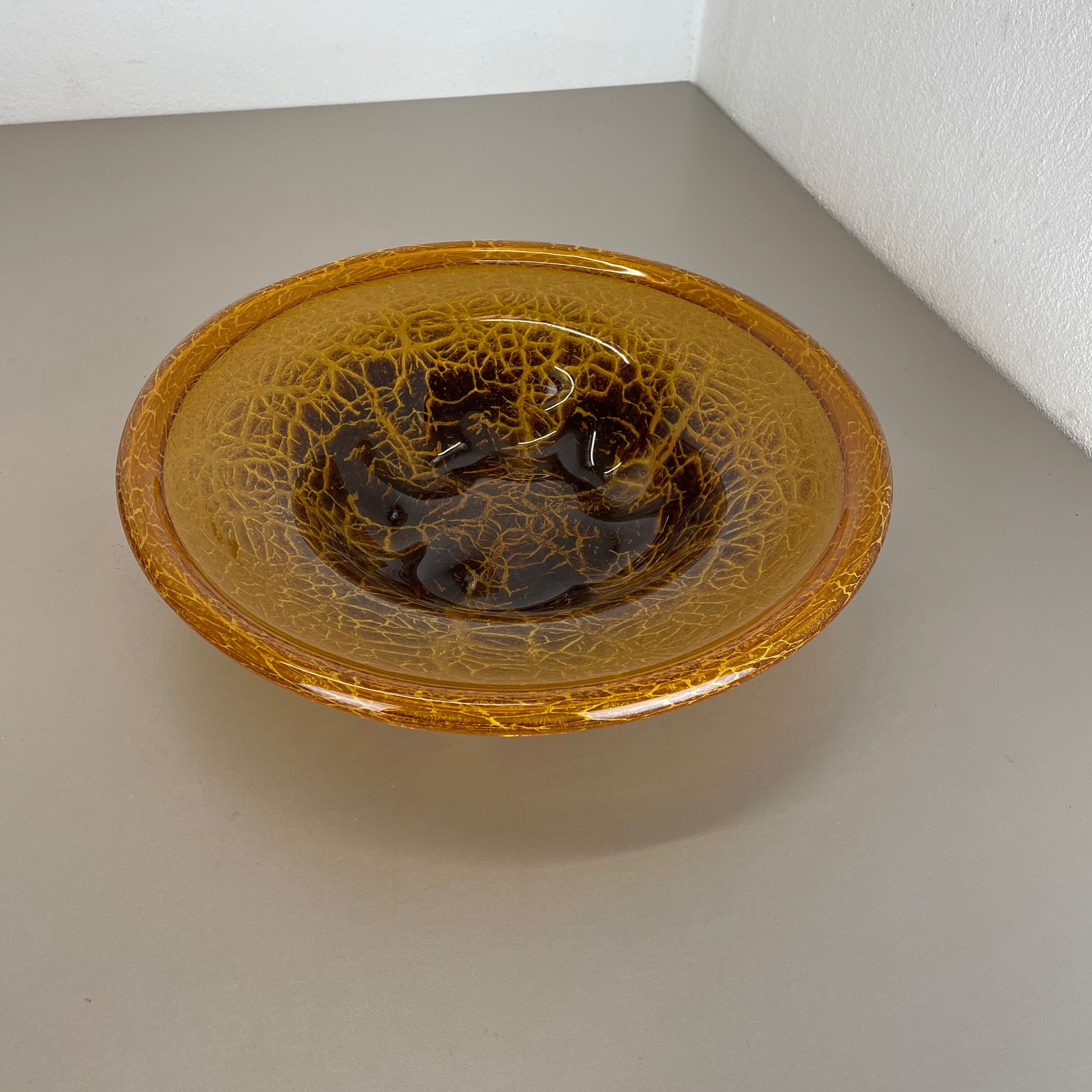 German Glass Bowl by Karl Wiedmann for WMF Ikora, 1930s Baushaus Art Deco