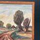 Original Mid Century Swedish Oil On Panel – “Path” By J.A. – Vintage & Framed – 74 × 60 Cm