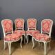Caises de style Louis XV en bois peint