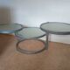 Metal and glass coffee table, 1970s.