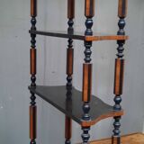 Blackened wooden wall shelf