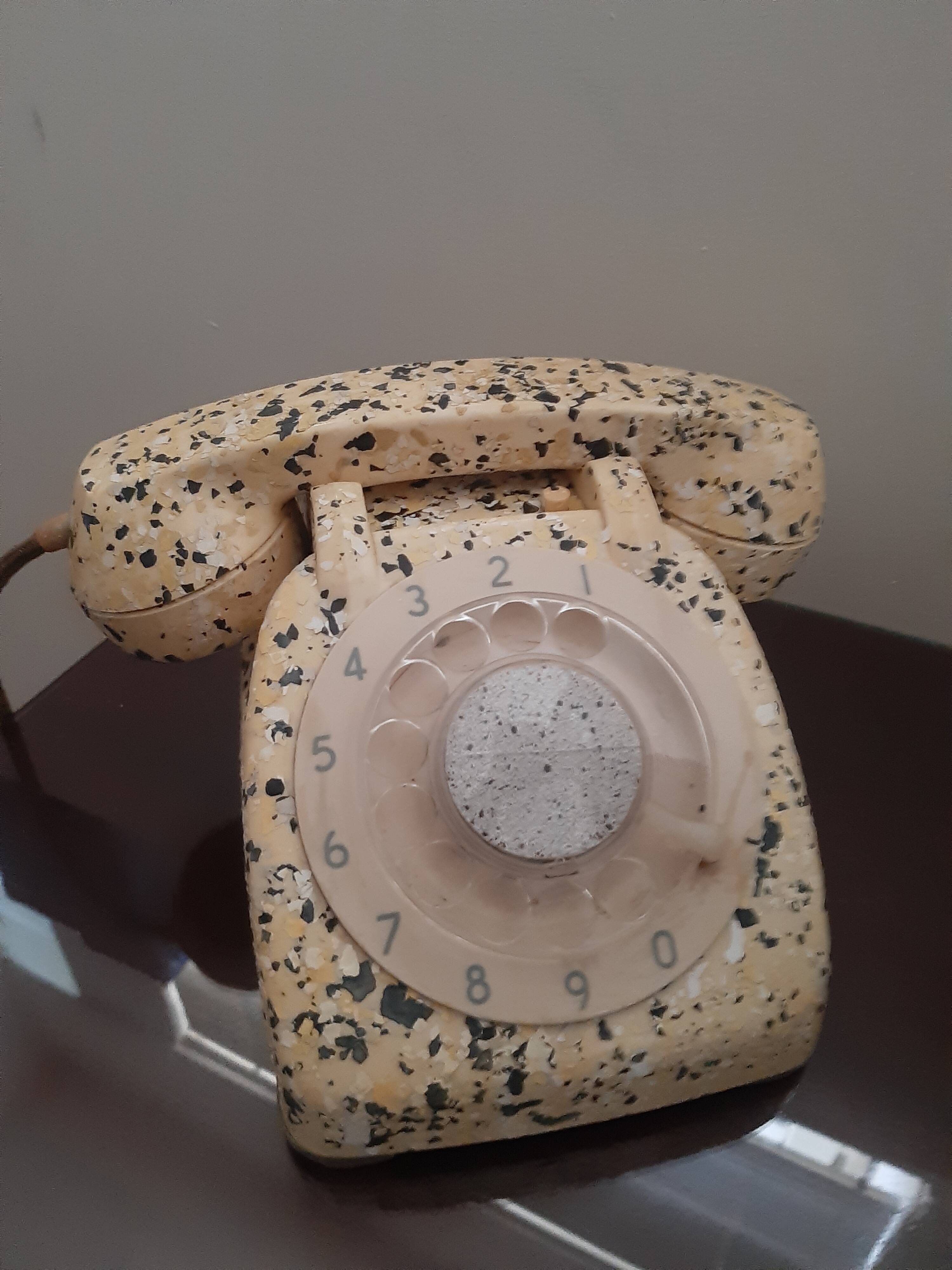 Vintage phone terrazzo effect 1963