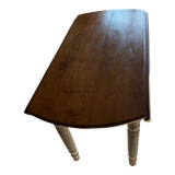 19th century round cherry table with flaps