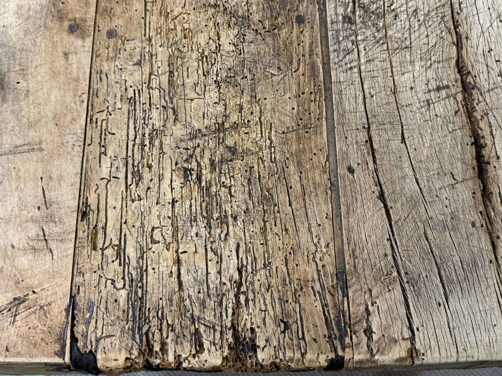Table monastère en chêne brut XIXème
