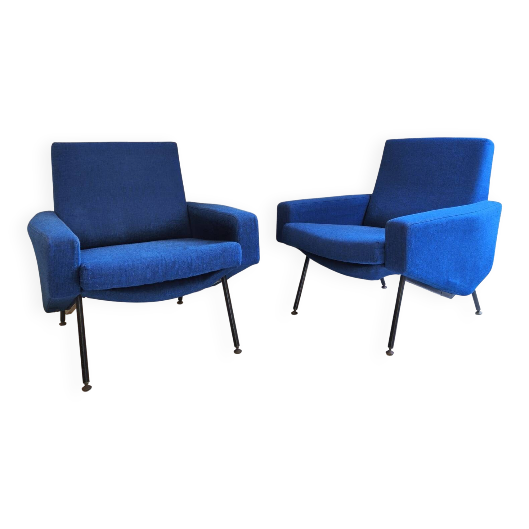 Pair of Troïka armchairs, design by Paul Geoffroy, Airborne edition.