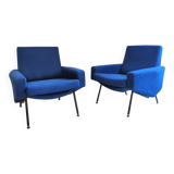 Pair of Troïka armchairs, design by Paul Geoffroy, Airborne edition.