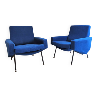 Pair of Troïka armchairs, design by Paul Geoffroy, Airborne edition.