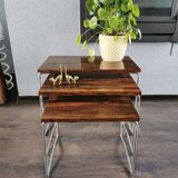 Set de 3 tables gigognes 70s