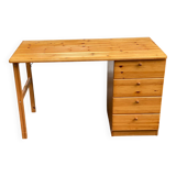 Scandinavian solid wood desk with 4 drawers 120cm