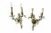 Pair of wall sconces with pendants – Louis XV / Rococo style – Metal