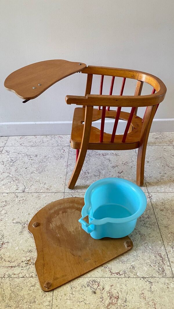 Fauteuil bébé Baumann bois Vintage