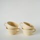 Set of 4 Badonviller coffee cups, Cream, 1960