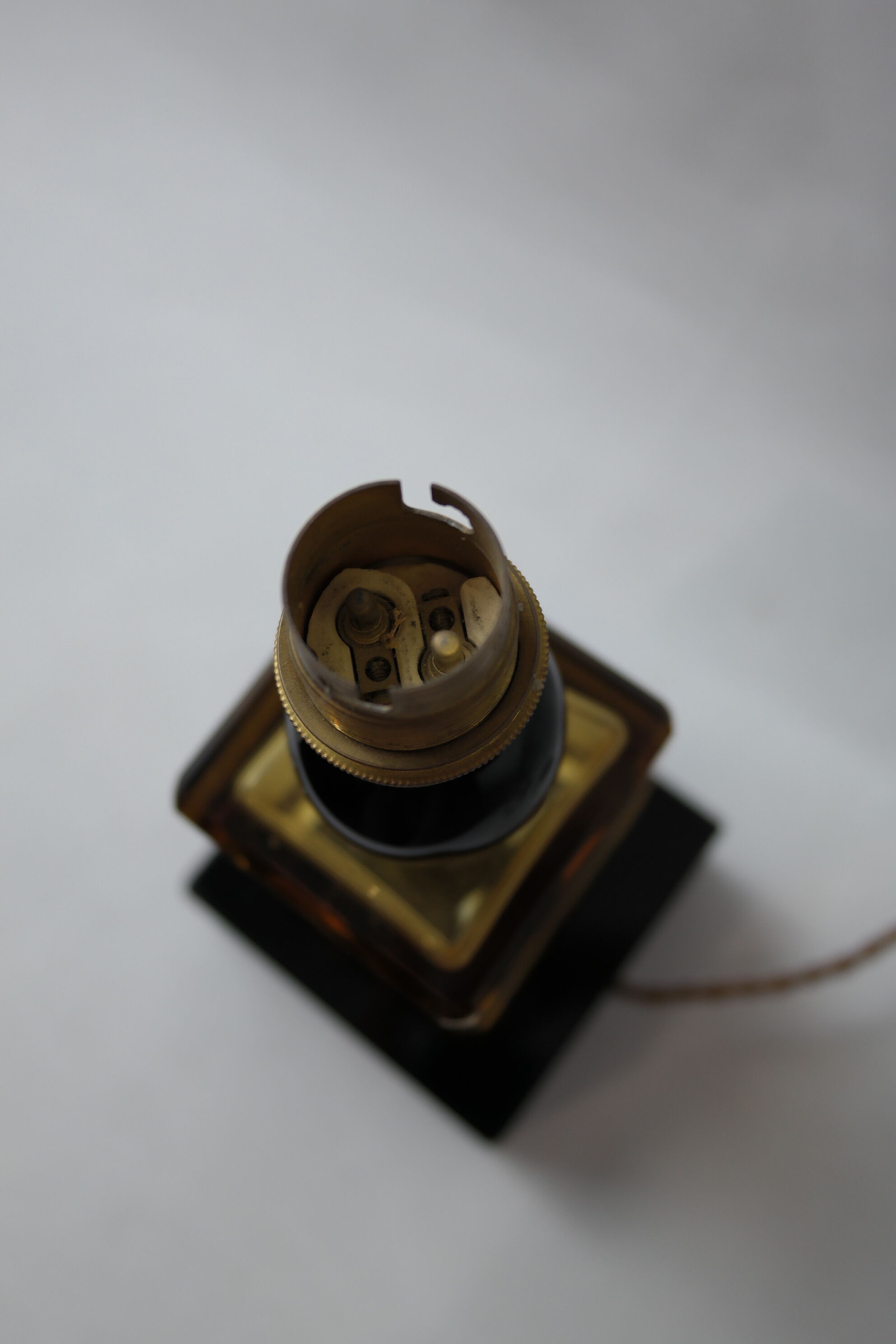 Art Deco style lamp foot in glass and ceramics