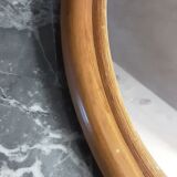 Hand-faced mirror - rattan - year 70