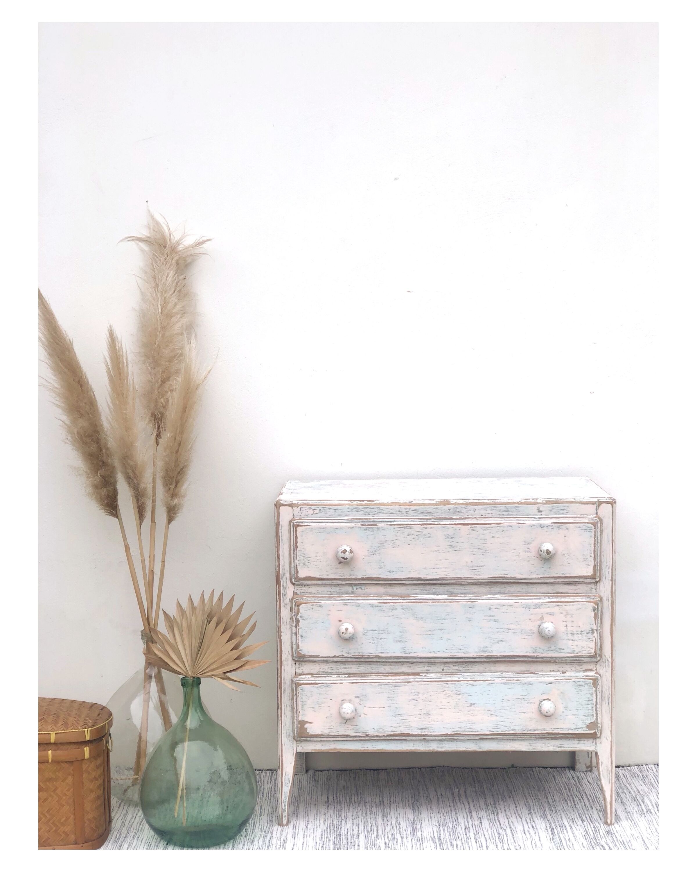 Patinated vintage chest of drawers