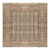 Iranian Tabriz oriental rug Wool and silk. Handmade: 2.00 X 2.00 meters