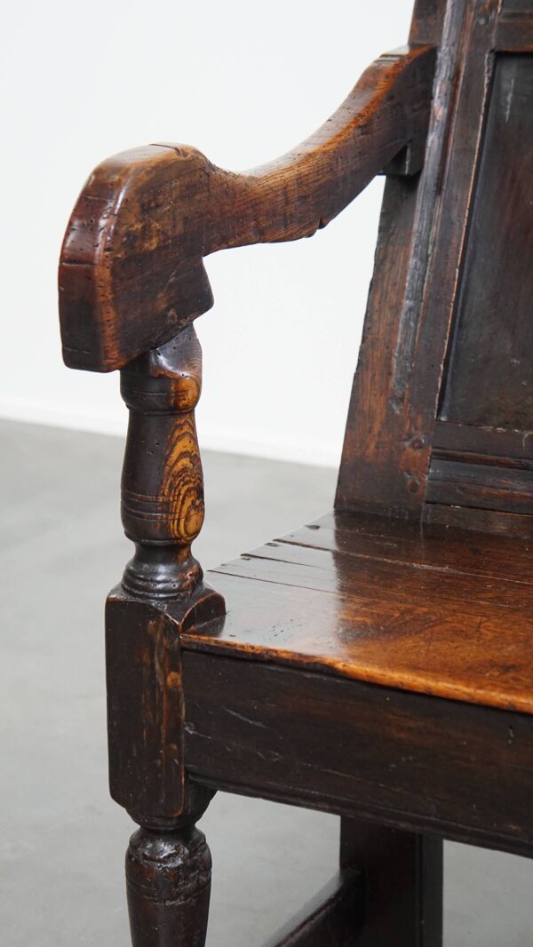 Chaise / chaise d'appoint en chêne antique du XVIIe siècle