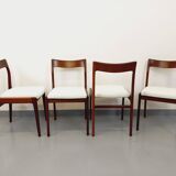 Set of 4 vintage Scandinavian teak chairs from the 60s
