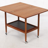Tea cart with folding table top, Poul Jeppesen, Denmark, circa 1965