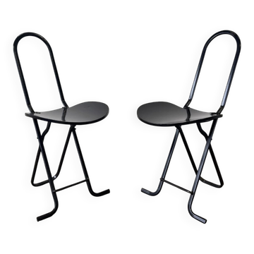 Set of 2 vintage folding chairs Dafne by Gastone Rinaldi for La Tema