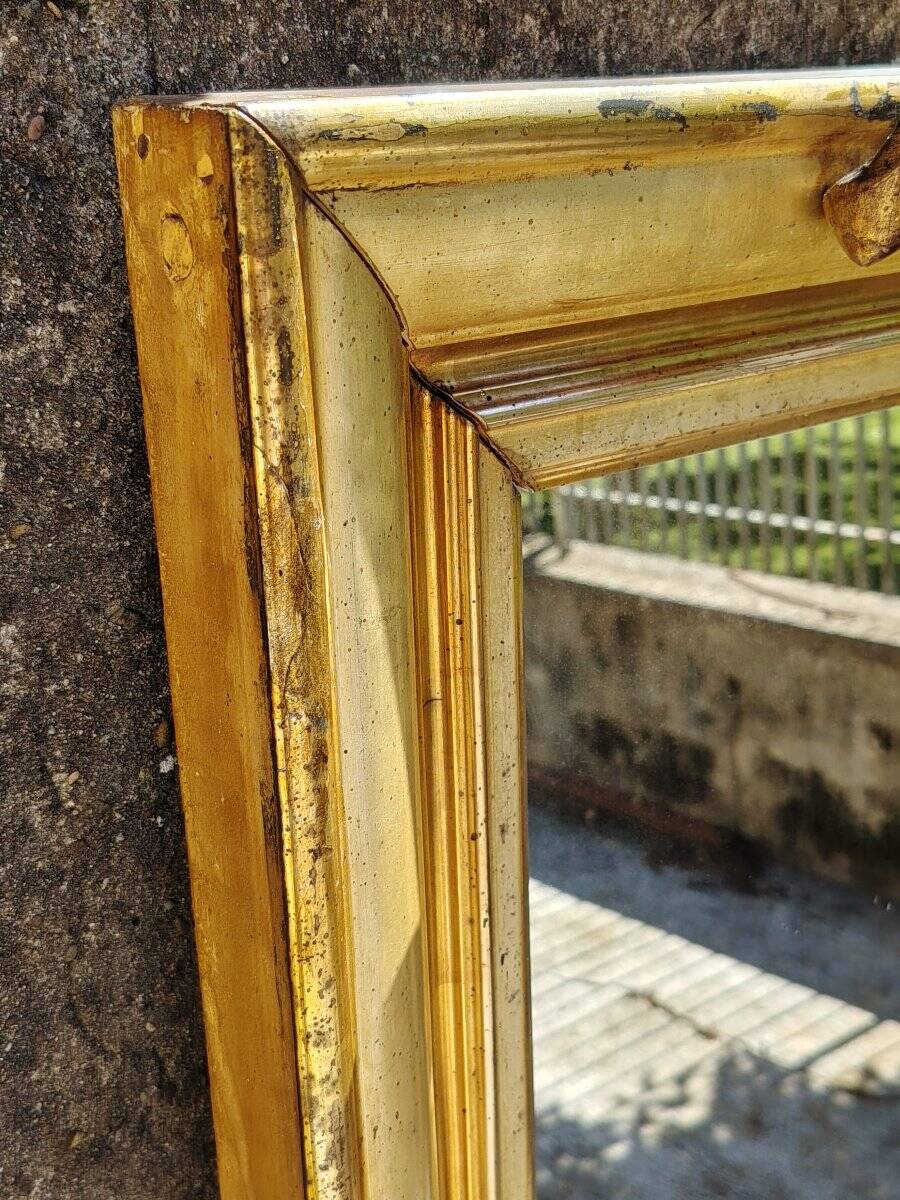 Large mirror/19th-century wooden frames, gilded.
