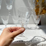 9 white wine glasses cristal d'Arques model tuileries